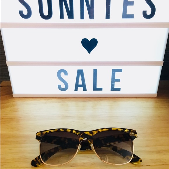 Cotton On Tortoise Shell Half-Frame Waymax Sunnies - Picture 6 of 6